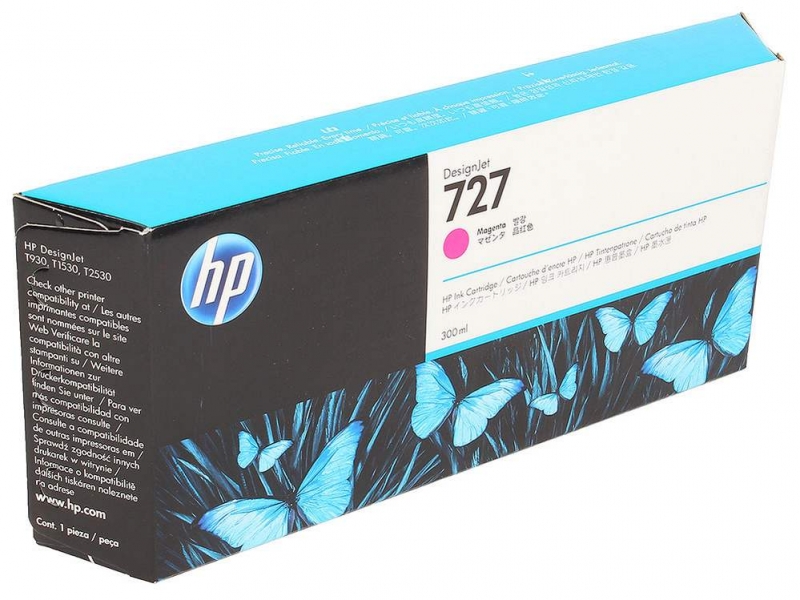Картридж HP F9J77A № 727 для DJ T920/T930/T1530/T2500/T2530 300ml magenta - фото - 1