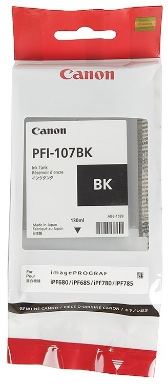 Картридж PFI-107BK (6705B001) для Canon iPF680/685/780/785 черный - фото - 1