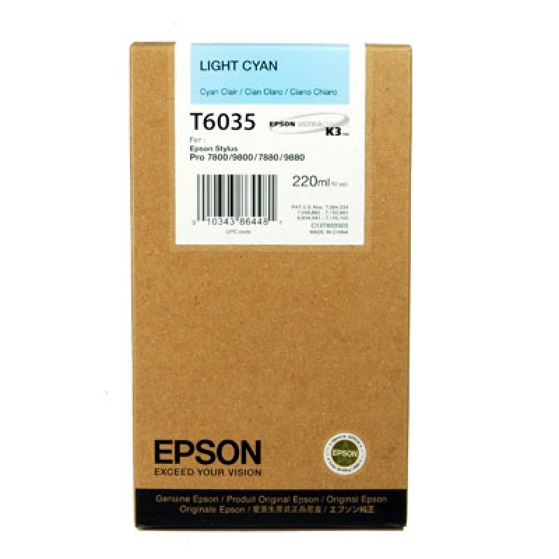 Картридж T603500 для Epson Stylus Pro 7800/9800 светло-голубой - фото - 1
