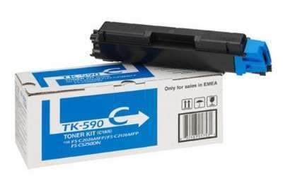 Картридж TK-590C для Kyocera FS-C2026/C5250 голубой - фото - 1