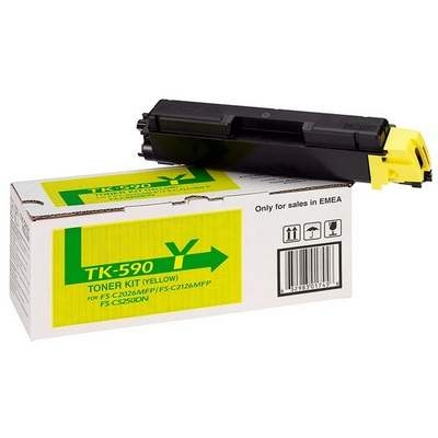 Картридж TK-590Y для Kyocera FS-C2026/C5250 желтый - фото - 1